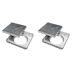 alton ald1011 ss-304 grade 5x5 inch tile insert bathroom grating square floor drain jali matte pack of 2