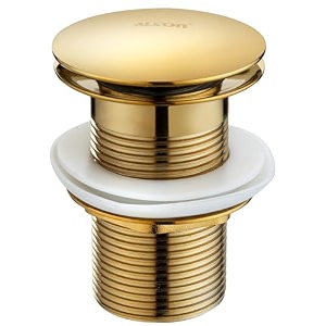 alton ald115 brass 3-inch pop-up type waste coupling for wash basin gold