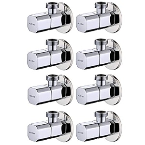 alton ald562 brass angle valve with wall flange chrome 8-piece set