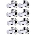 ALTON ALD562 Brass Angle Valve With Wall Flange, Chrome (8-Piece Set)