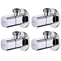 ALTON ALD562 Brass Angle Valve With Wall Flange, Chrome (4-Piece Set)