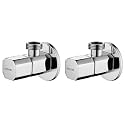 ALTON ALD562 Brass Angle Valve With Wall Flange, Chrome (Pack of 2)