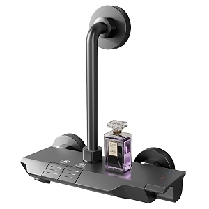 alton alm35015 modern wall mixer for bathroom with l-bend set black
