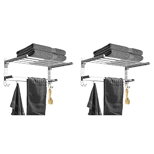 alton bta30010 stainless steel folding towel rack for bathroomtowel standhangerbathroom accessories 24 inch-chrome pack of 2