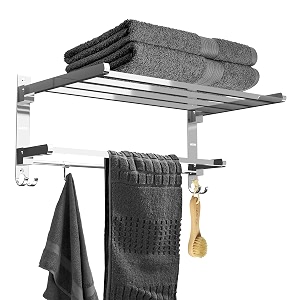 alton bta30010 stainless steel 24 inch folding towel rack chrome