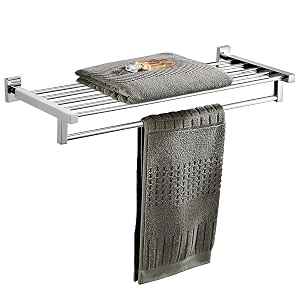 alton chrome finish brass chrome towel rack 24-inch
