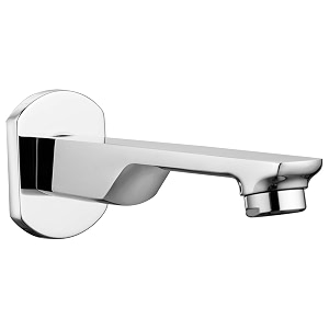 alton qdrl5905 brass bath tub spout with wall flange silver
