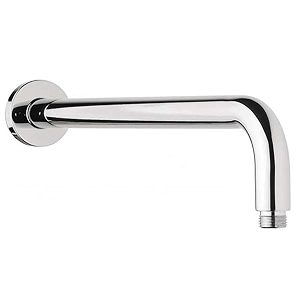 alton shower arm round with wall flange chrome finish 15-inch