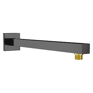 alton shr20640 stainless steel 18-inch square shower arm black