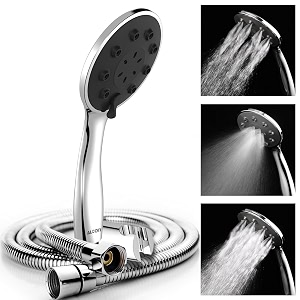 alton shr22301 abs3-function 4-inch hand shower with ss-304 grade 15 mtr flexible hose amp wall hook silver