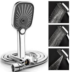 alton shr22380 abs3-function 5-inch hand shower with ss-304 grade 15 mtr flexible hose amp wall hook silver