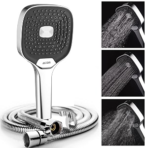 alton shr22385 abs3-function 5-inch hand shower with ss-304 grade 15 mtr flexible hose amp wall hook silver