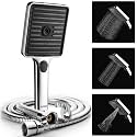 ALTON SHR22395, ABS,3-Function, 5-INCH, Hand Shower With SS-304 Grade 1.5 Mtr Flexible Hose & Wall Hook, Silver