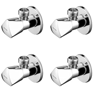 alton smt1025 brass angle valve with wall flange chrome 4-piece set