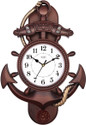 ALTRA QUARTZ Analog 45 cm X 30 cm Wall Clock (Brown, With Glass, Pendulum)