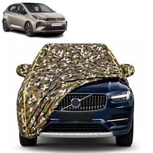 altroz 100 waterproof car cover  dustproof sun protection cover  soft cotton lining  triple stitched  mirror pocket  antenna pocket  all weather body cover army