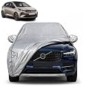 Altroz 100% Waterproof Car Cover | Dustproof Sun Protection Cover | Soft Cotton Lining | Triple Stitched | Mirror Pocket | Antenna Pocket | All Weather Body Cover (Silver with Yellow Piping)