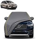 Altroz 100% Waterproof Car Cover | Dustproof Sun Protection Cover | Soft Cotton Lining | Triple Stitched | Mirror Pocket | Antenna Pocket | All Weather Body Cover (Grey with Yellow Piping)