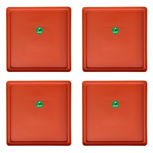 altruist square plastic plant pot saucer  uv treated bottom tray for flower pots amp planters  indoor outdoor balcony garden tray terracotta 6 inch pack of 4