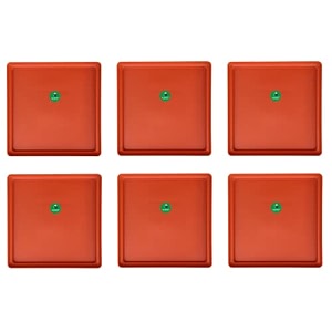 altruist uv treated square bottom tray plate for garden saucer size 10 inch -terracotta pack of 6
