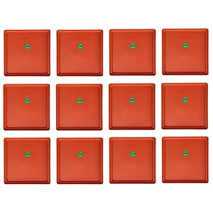altruist uv treated square bottom tray plate for garden saucer size 12 inch -terracotta pack of 12