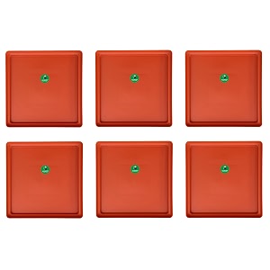 altruist square plastic plant pot saucer  uv treated bottom tray for flower pots amp planters  indoor outdoor balcony garden tray terracotta 6 inch pack of 6
