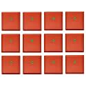 ALTRUIST UV Treated Square Bottom Tray, Plate for Garden Saucer Size 12 inch -Terracotta (Pack of 12)