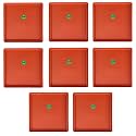 ALTRUIST Square Plastic Plant Pot Saucer | UV Treated Bottom Tray for Flower Pots &amp; Planters | Indoor Outdoor Balcony Garden Tray (Terracotta, 10 Inch, Pack of 8)