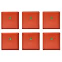 ALTRUIST Square Plastic Plant Pot Saucer | UV Treated Bottom Tray for Flower Pots &amp; Planters | Indoor Outdoor Balcony Garden Tray (Terracotta, 7 Inch, Pack of 6)