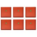 ALTRUIST Square Plastic Plant Pot Saucer | UV Treated Bottom Tray for Flower Pots &amp; Planters | Indoor Outdoor Balcony Garden Tray (Terracotta, 6 Inch, Pack of 6)