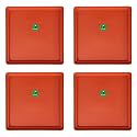 ALTRUIST Square Plastic Plant Pot Saucer | UV Treated Bottom Tray for Decorative Flower Pots &amp; Planters | Indoor Outdoor Garden Tray (Terracotta, 10.5 Inch, Pack of 4)