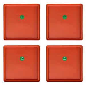 altruist square plastic plant pot saucer  uv treated bottom tray for flower pots amp planters  indoor outdoor balcony garden tray terracotta 12 inch pack of 4