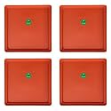 ALTRUIST Square Plastic Plant Pot Saucer | UV Treated Bottom Tray for Flower Pots &amp; Planters | Indoor Outdoor Balcony Garden Tray (Terracotta, 12 Inch, Pack of 4)
