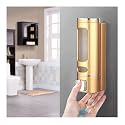 Alturas Abs Wall Mounted Shampoo Sanitizer Lotion Hand Dish Wash Gel Liquid Soap Dispenser for Bathroom and Kitchen (400ml Golden Capsule-1pc)