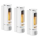 ALTURAS Abs Wall Mounted Shampoo Sanitizer Lotion Hand Dish Wash Gel Liquid Soap Dispenser for Bathroom and Kitchen (300ml Capsule black-2pc)