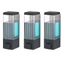 Alturas Abs Wall Mounted Shampoo Sanitizer Lotion Hand Dish Wash Gel Liquid Soap Dispenser for Bathroom and Kitchen (500 ml Black -3pc)