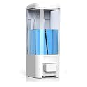 ALTURAS Abs Wall Mounted Shampoo Sanitizer Lotion Hand Dish Wash Gel Liquid Soap Dispenser for Bathroom and Kitchen (300ml Capsule black-2pc)