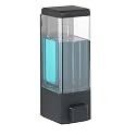 Alturas Abs Wall Mounted Shampoo Sanitizer Lotion Hand Dish Wash Gel Liquid Soap Dispenser for Bathroom and Kitchen (350ml Black -1pc)