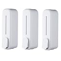 Alturas Abs Wall Mounted Shampoo Sanitizer Lotion Hand Dish Wash Gel Liquid Soap Dispenser for Bathroom and Kitchen (350ml White Dolphin-3pc)