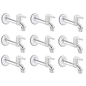 alturas stainless steel flora long body tap for bathroom and kitchen -set of 9