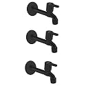 Alturas Rust Proof PVD Coated Matte Black Fusion Long Body tap for Bathroom and Kitchen -Set of (3)
