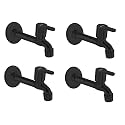 Alturas Rust Proof PVD Coated Matte Black Flora Long Body tap for Bathroom and Kitchen -Set of (4)