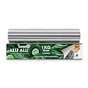 ALU ALU 1 Kg Gross Silver Aluminium Foil | 18 Micron Thickness | Premium Quality | Keeps Food Fresh Always, Perfect for Food Wrapping, Packing, Storing and Serving | 41.69 Meters Net Guaranteed Length