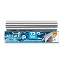 ALU ALU 72 Meters Silver Aluminium Foil | Premium Quality | 11 Micron Thickness | Keeps Food Warm and Hygienic | Ideal for Food Wrapping, Packing, Storing and Serving