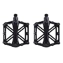 Aluminium Alloy MTB Cycle Road Bicycle Flat Pedals Pedal (Black)