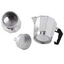 Aluminium Moka Pot Espresso Coffee Maker - 150ml Stovetop Percolator for 3 Cups - Classic Italian Filter Coffee Maker for Gas, Electric, Ceramic Stoves - Portable Travel Espresso Pot