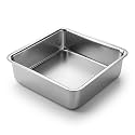 Aluminium Square Cake Mould Set of 1 (6 inch) | Tapered Cake Tin Food Grade Baking Trays | Oven, OTG Safe | Lightweight, Durable, Easy to Clean | Ideal for Cakes, Brownies, Pastries & Desserts