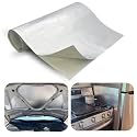 Aluminized exhaust heat shield 24'' X 24'' for wall behind grill 2000 Degrees High Temp Protection Material Thermal Barrier Blanket Mat