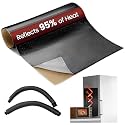 Aluminum Adhesive Heat Shield Wrap for Automotive, 24x12 in, Black