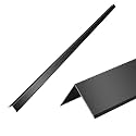 Aluminum Alloy Black L Corner Guards Wall Corner 1.6"x1.6"X48"/19Ga,12PCS